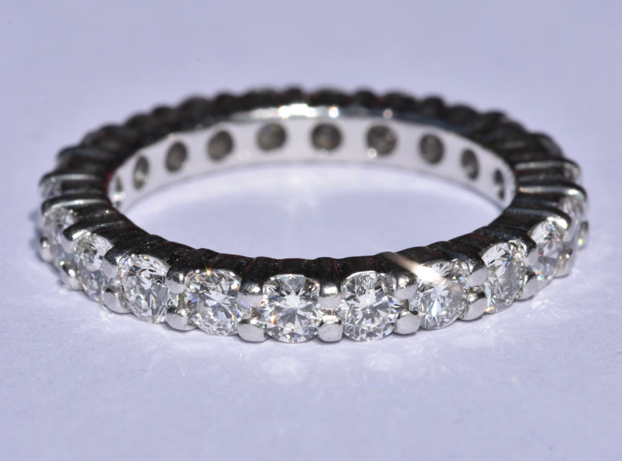 Platinum Diamond Eternity Ring 1.95 carat