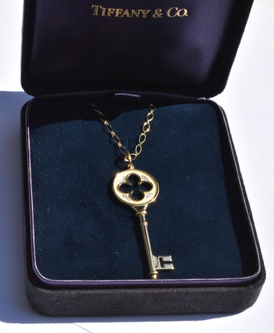 Tiffany & Co Key Diamond Necklace 18k