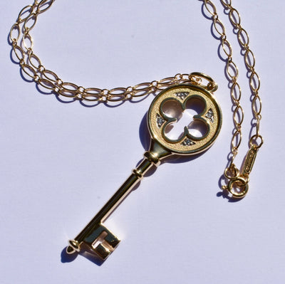 Tiffany & Co Key Diamond Necklace 18k