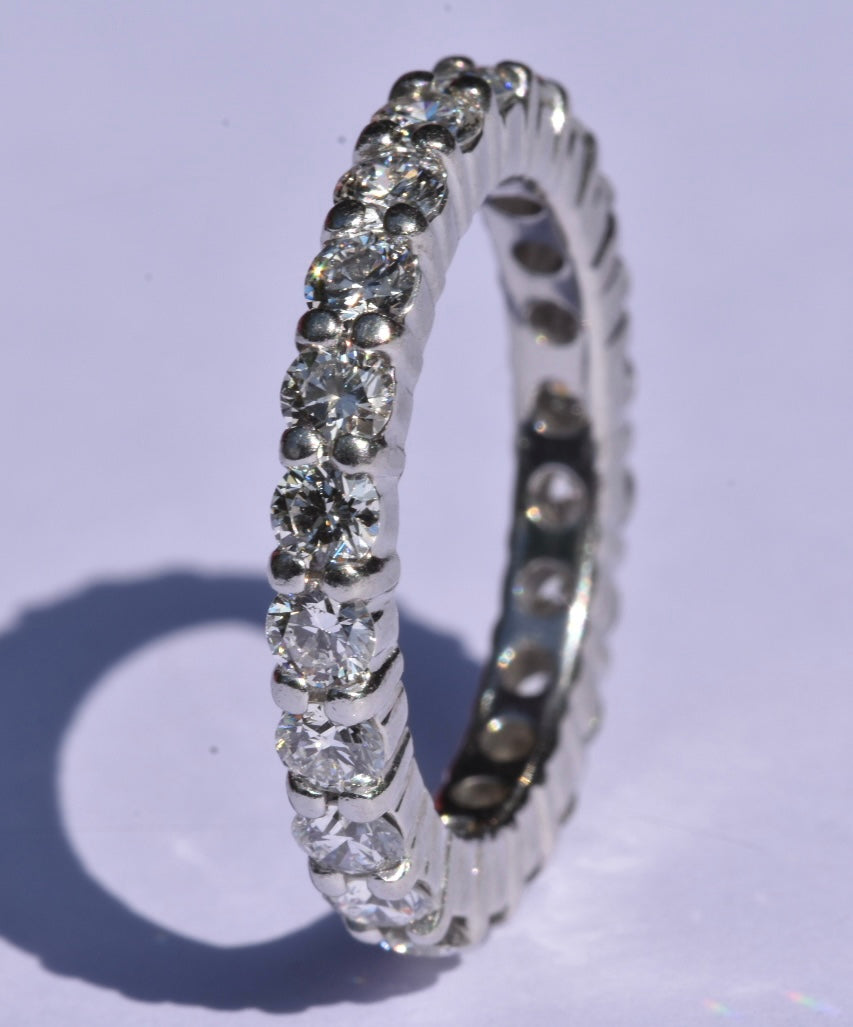 Platinum Diamond Eternity Ring 1.95 carat
