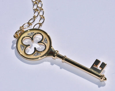 Tiffany & Co Key Diamond Necklace 18k