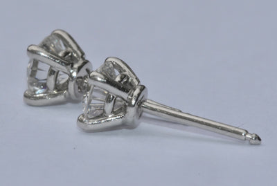 Diamond Solitaire Earrings 1.22 Ct