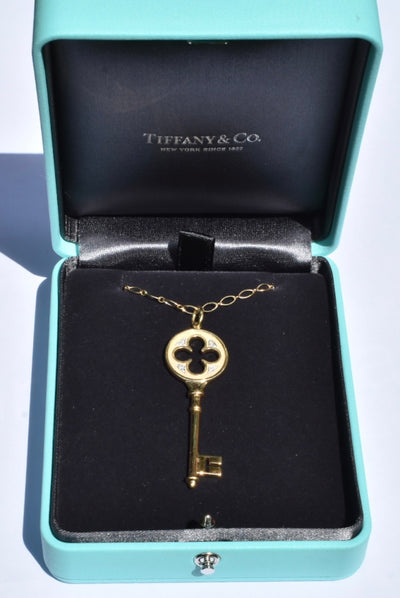 Tiffany & Co Key Diamond Necklace 18k