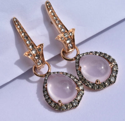 Annoushka Diamond & Rose Quartz Earrings 18k