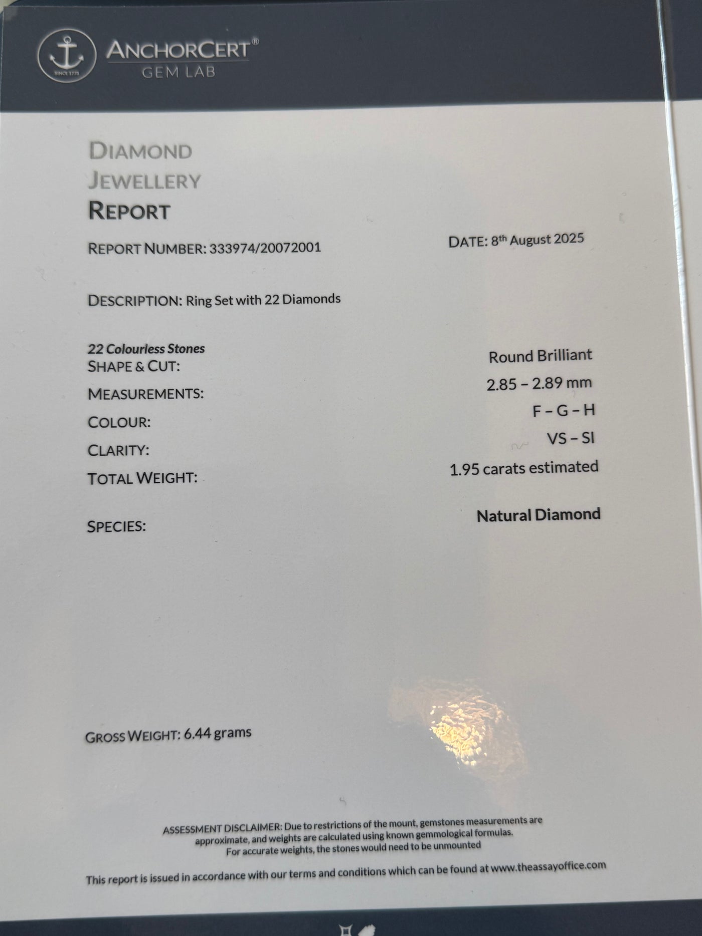 Platinum Diamond Eternity Ring 1.95 carat