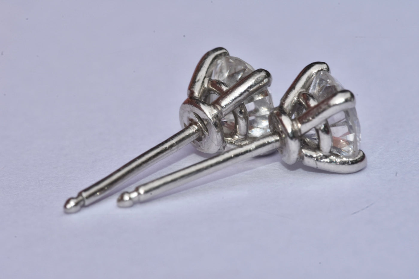 Diamond Solitaire Earrings 1.22 Ct