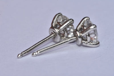Diamond Solitaire Earrings 1.22 Ct