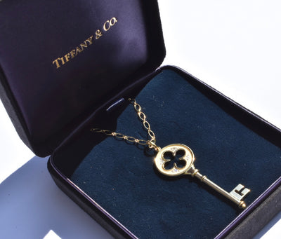 Tiffany & Co Key Diamond Necklace 18k