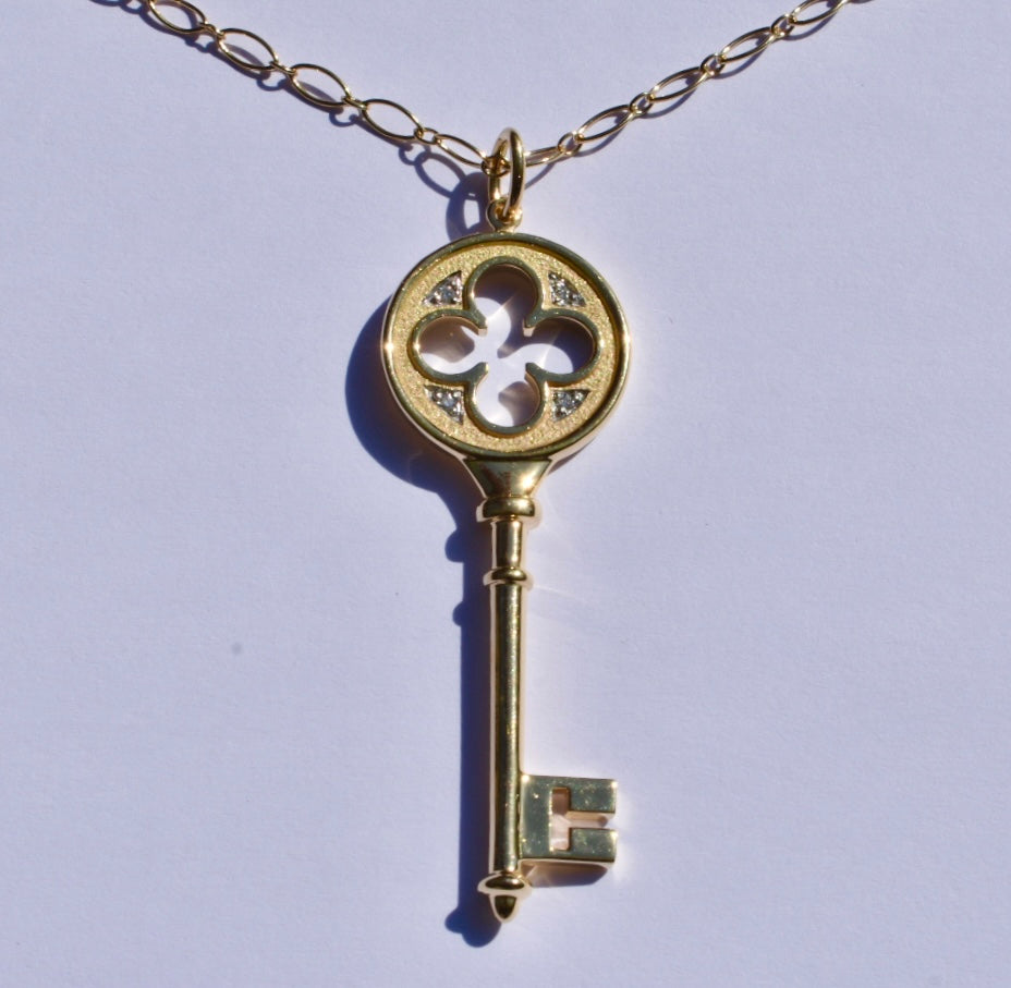 Tiffany & Co Key Diamond Necklace 18k