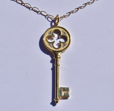Tiffany & Co Key Diamond Necklace 18k