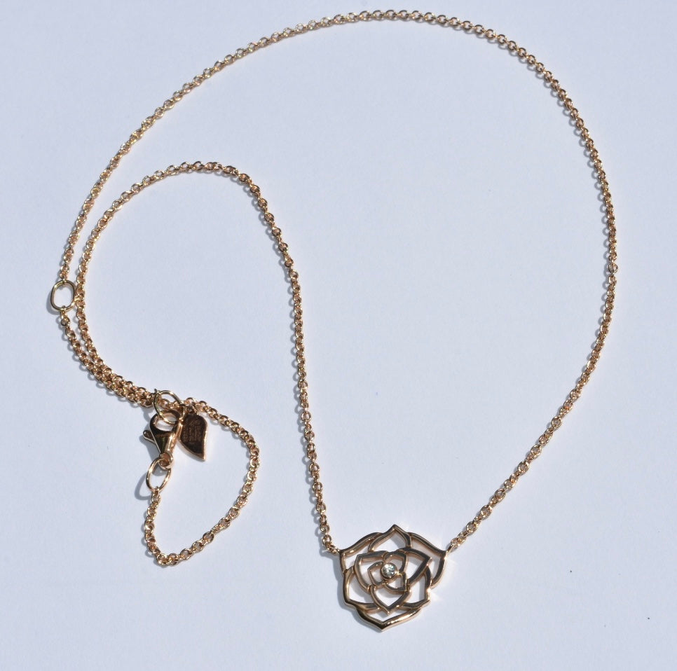 Piaget Rose Diamond Necklace 18k