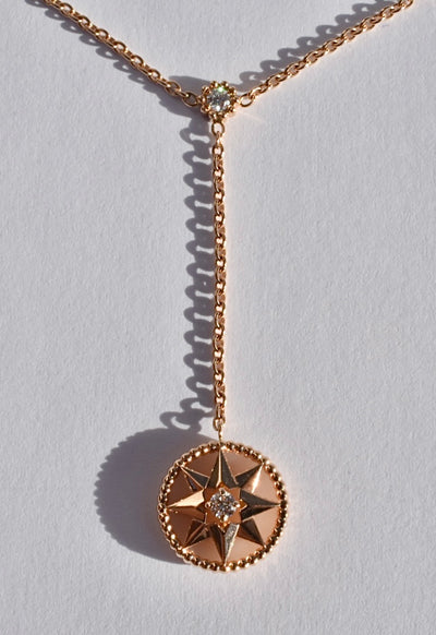 Dior Rose Des Vents Necklace 18k