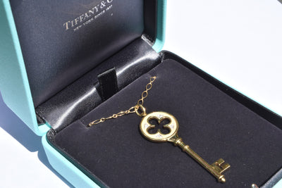 Tiffany & Co Key Diamond Necklace 18k