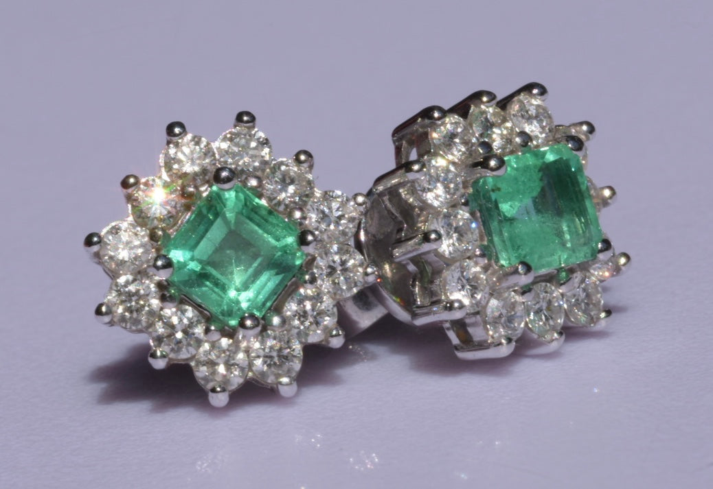 Emerald & Diamond Earrings