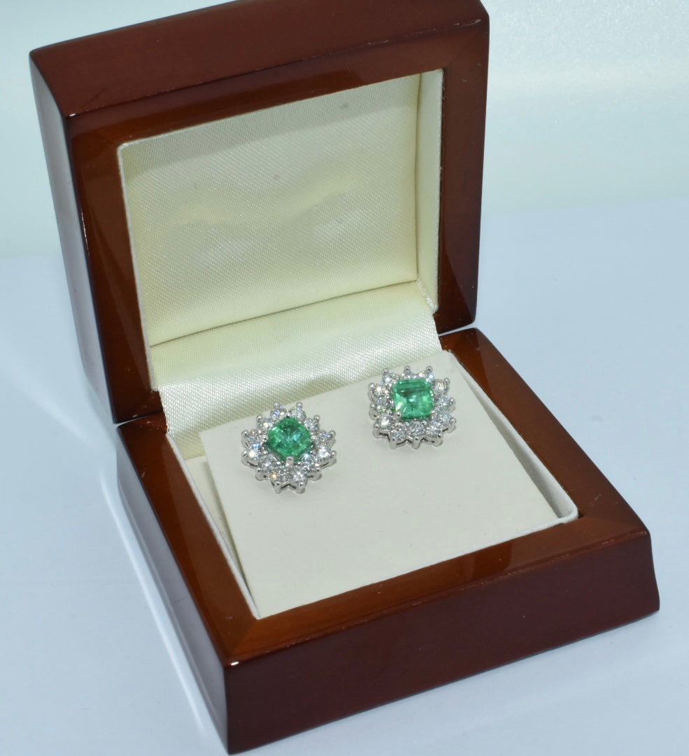 Emerald & Diamond Earrings