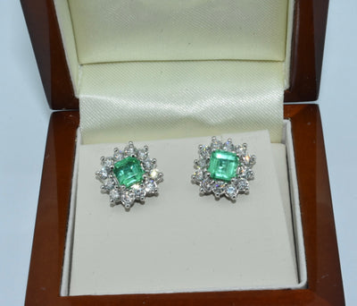 Emerald & Diamond Earrings