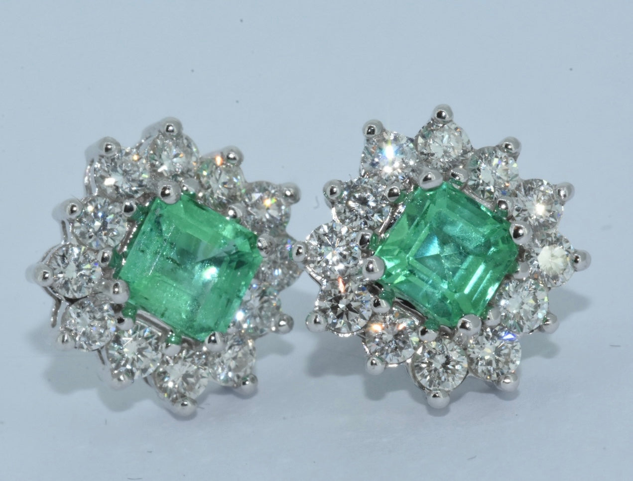 Emerald & Diamond Earrings