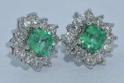 Emerald & Diamond Earrings