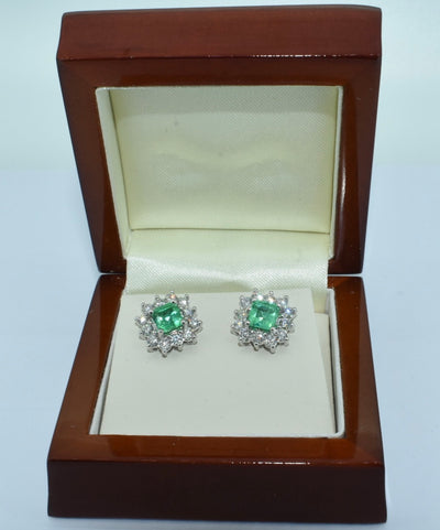 Emerald & Diamond Earrings